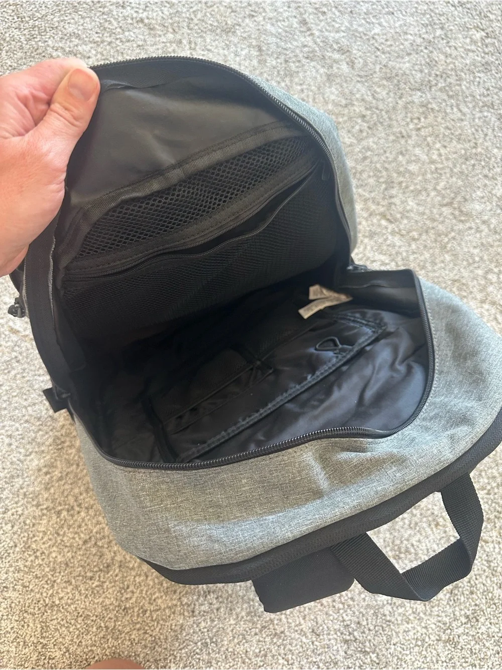 Billabong Gray and Black Backpack with Multiple Pockets
